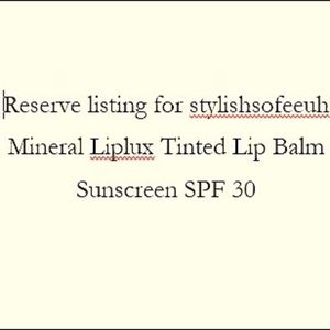 Mineral Liplux Tinted Lip Balm Sunscreen SPF 30